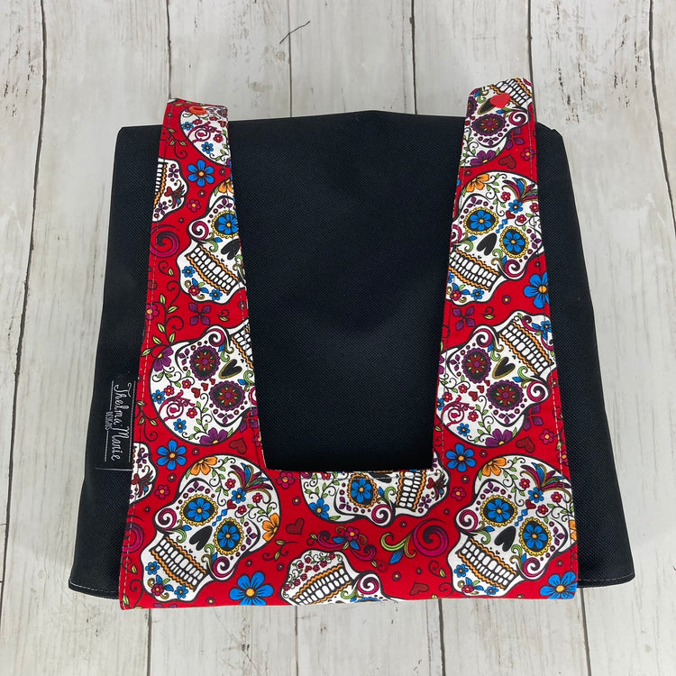 Car Trashcan Bag (Sugar Skulls, Black)