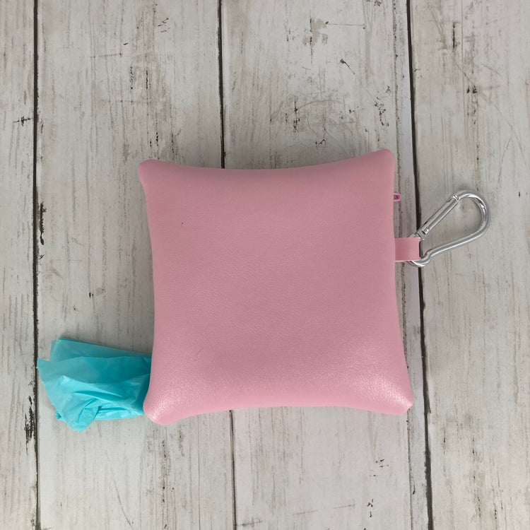 Dog Poo Bag Holder (Rescue Mom, Pink/Pink)