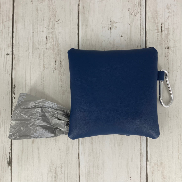 Dog Poo Bag Holder (Basset Hound, Blue/Brown)