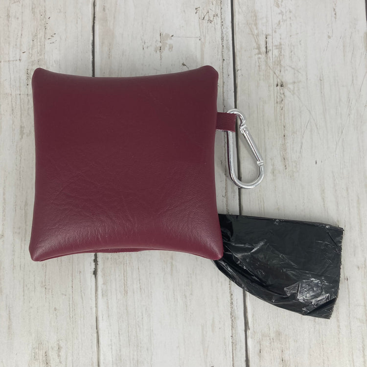 Dog Poo Bag Holder (Rottweiler, Maroon/Maroon)