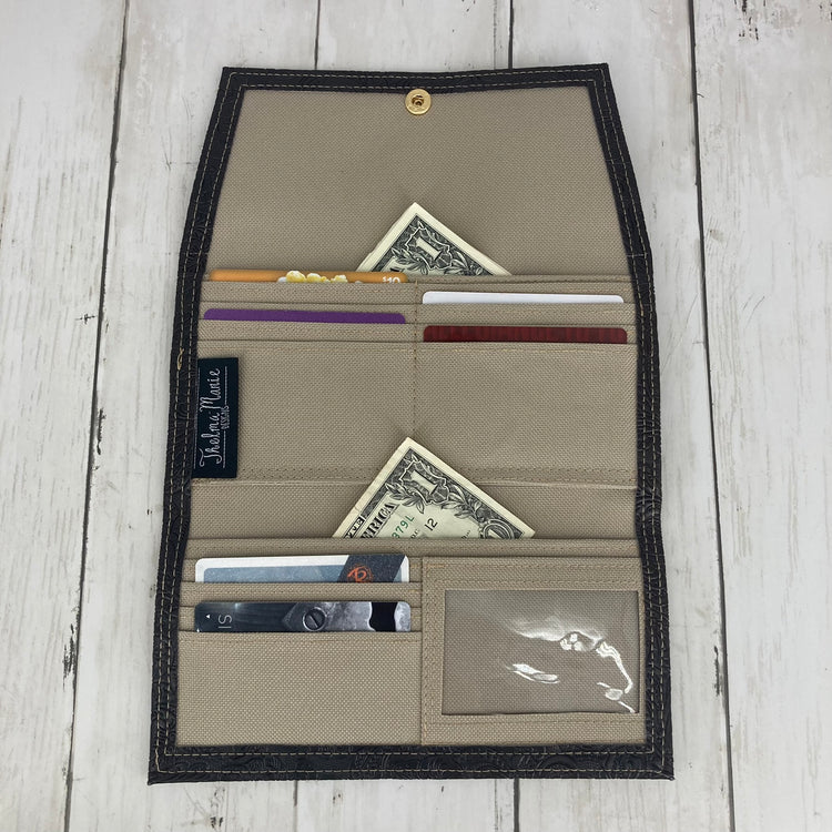 Architect Ladies Wallet (Brown Embossed Floral)