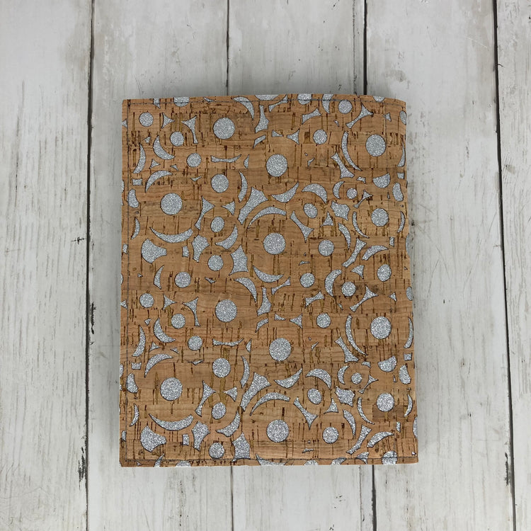 Moondance Junior Notepad Holder (Silver Glitter Cork)