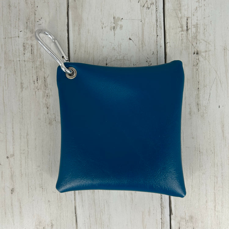 Dog Poo Bag Holder with Grommet (Huskie, Blue/Grey)