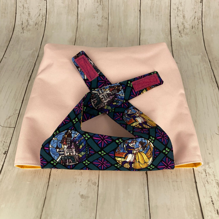 Car Trashcan Bag (Light Rose/Yellow Beauty and the Beast)