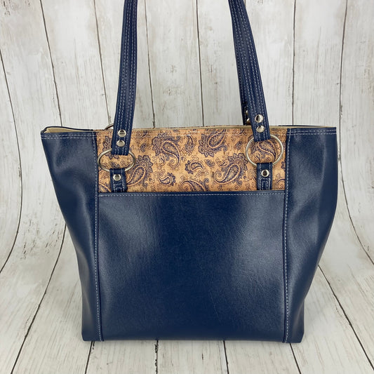 Muerqo Tote (Blue & Paisley Cork)