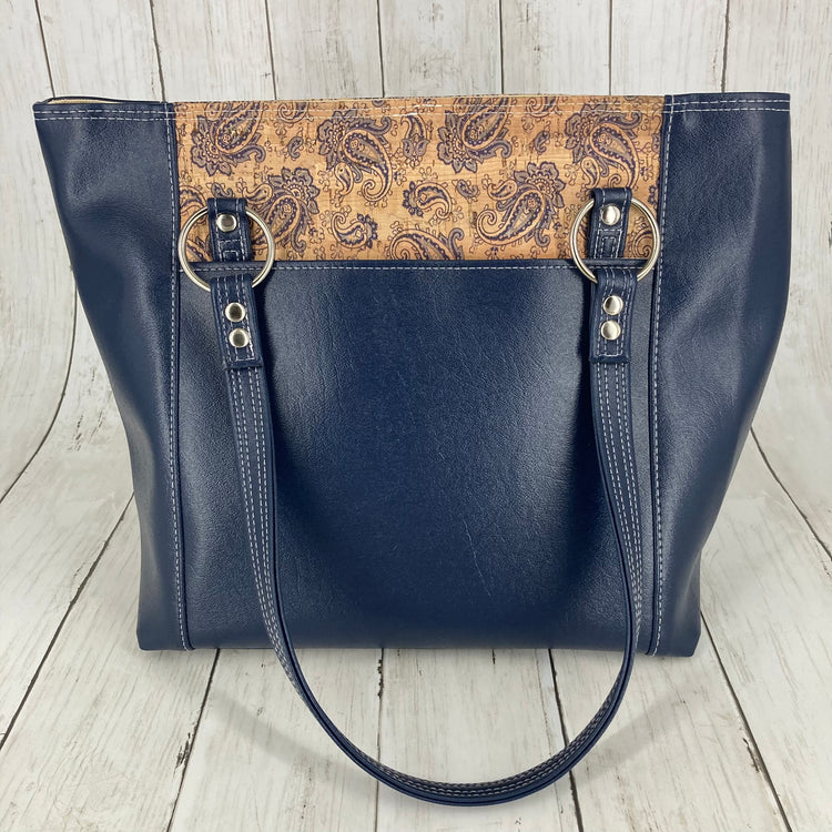 Muerqo Tote (Blue & Paisley Cork)