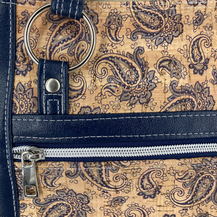 Muerqo Tote (Blue & Paisley Cork)