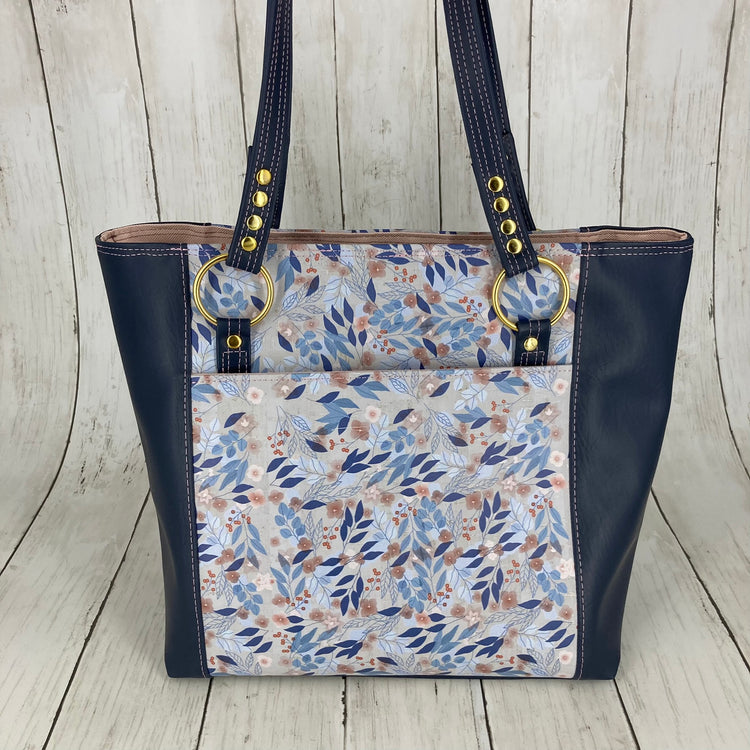Muerqo Tote (Blue & Floral)