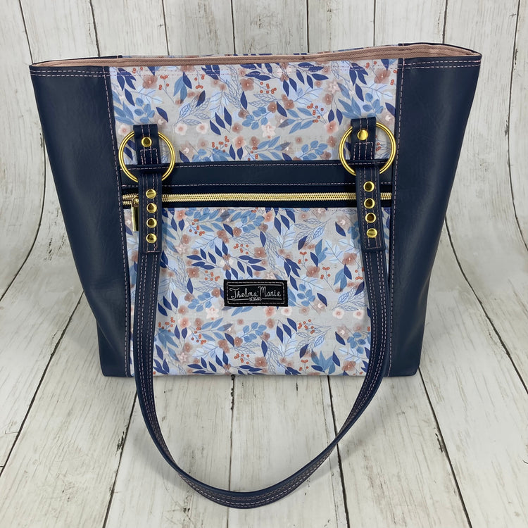 Muerqo Tote (Blue & Floral)