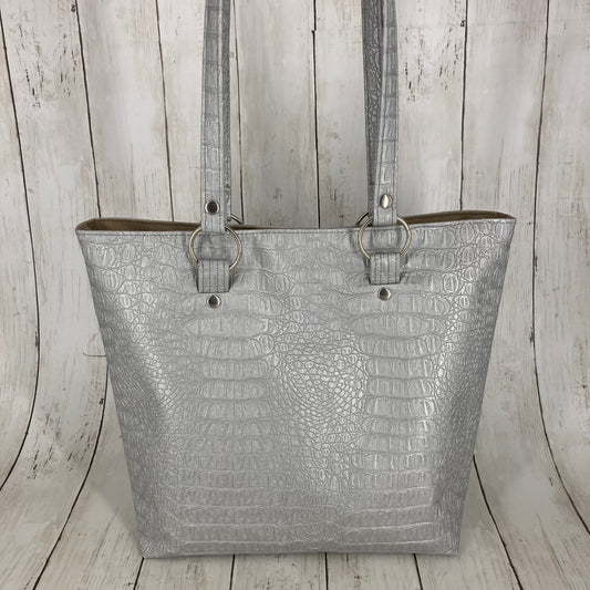 Karen Tote (Silver Alligator)