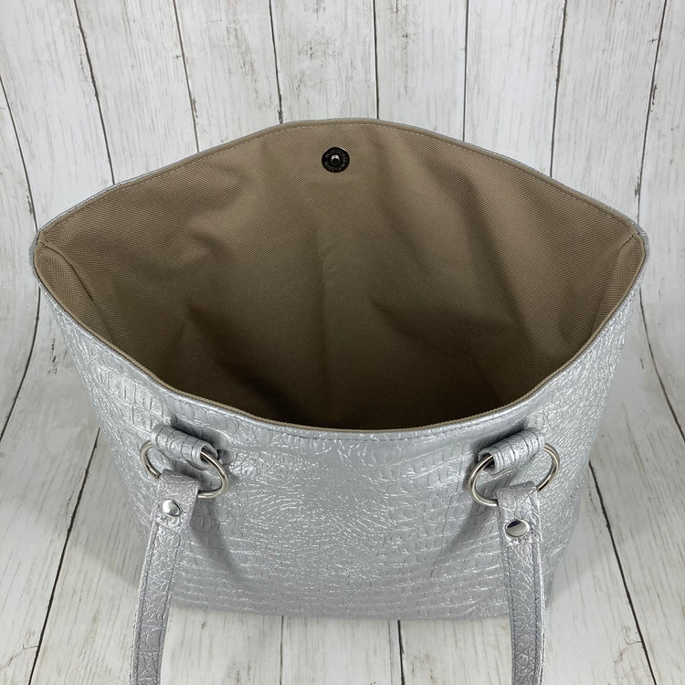 Karen Tote (Silver Alligator)