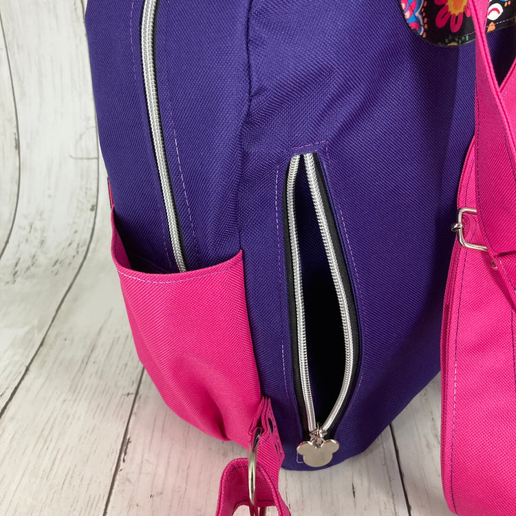 Parachute Knapsack - Large (Mouse/Purple/Pink)