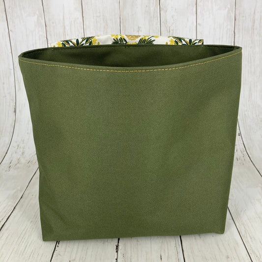 Car Trashcan Bag (Green & Pineapples)