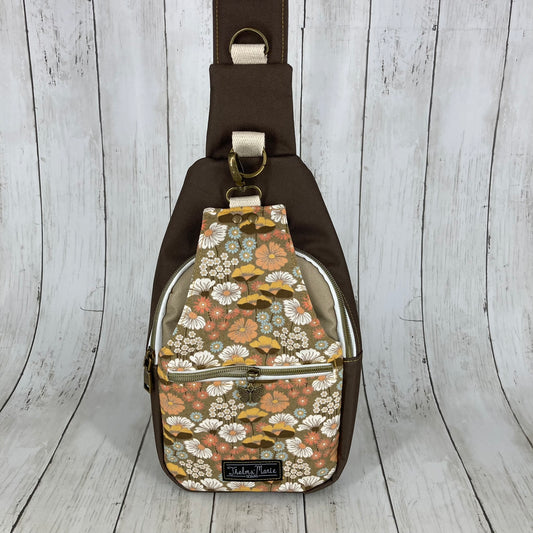 Retro Sling (Brown & Floral)