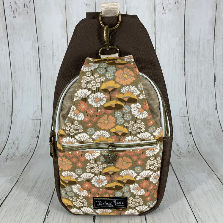 Retro Sling (Brown & Floral)