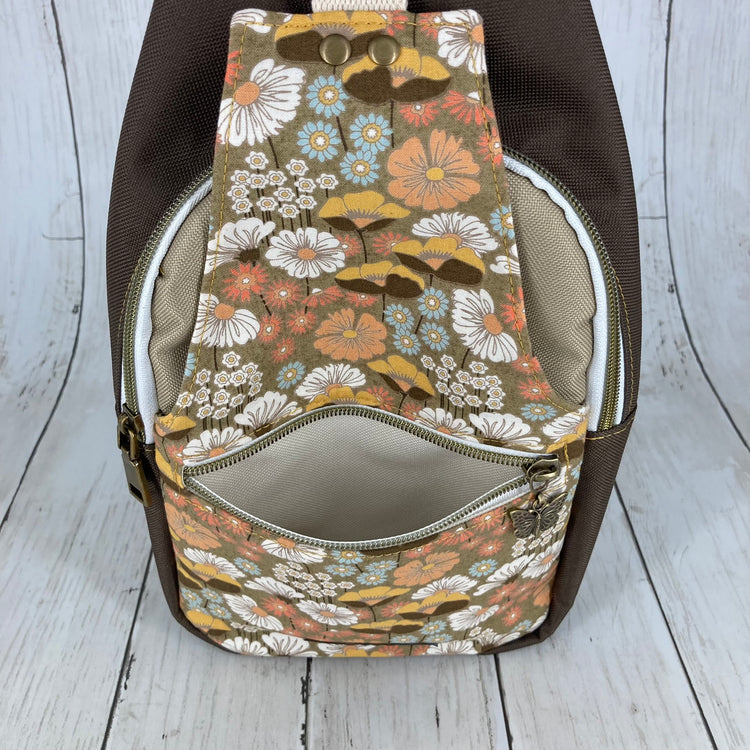 Retro Sling (Brown & Floral)