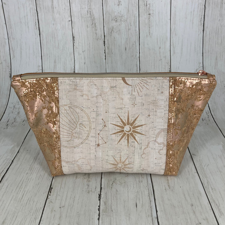 Peek-A-Boo Beauty Bag (Celestial, Gold Cork)