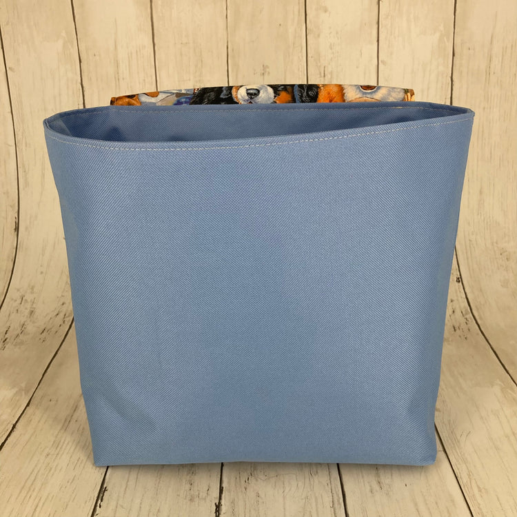 Car Trashcan Bag (Dogs, Light Blue)