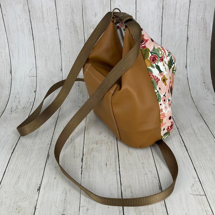 Krystal Convertible Bag (Floral/Brown)