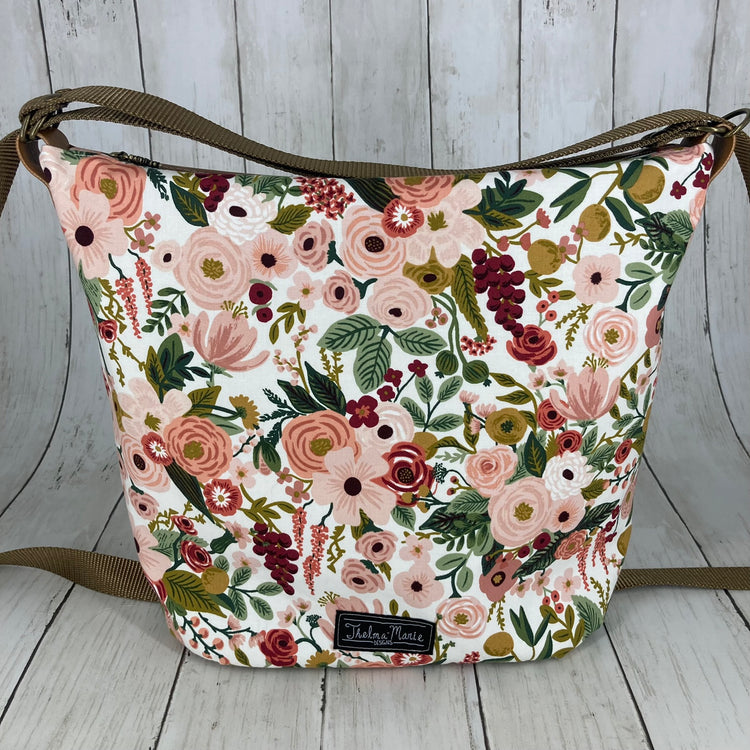 Krystal Convertible Bag (Floral/Brown)