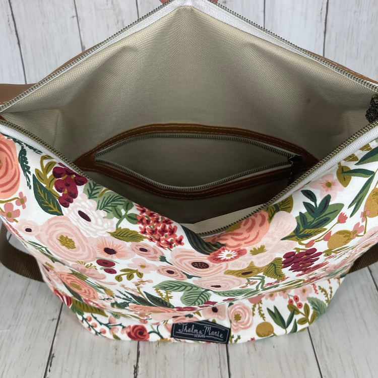 Krystal Convertible Bag (Floral/Brown)