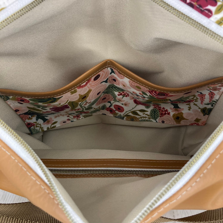 Krystal Convertible Bag (Floral/Brown)