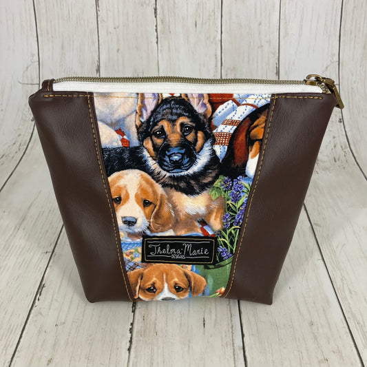 Trash to Treasure Pouch (Puppy Dogs, Brown)