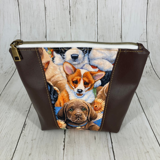 Trash to Treasure Pouch (Puppy Dogs, Brown)