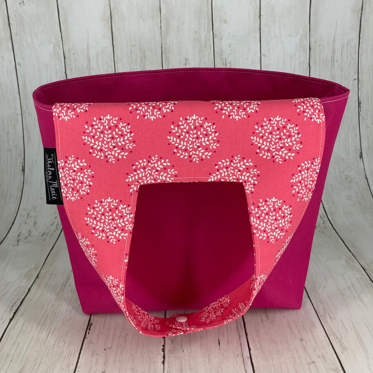 Car Trashcan Bag (Floral, Pink)