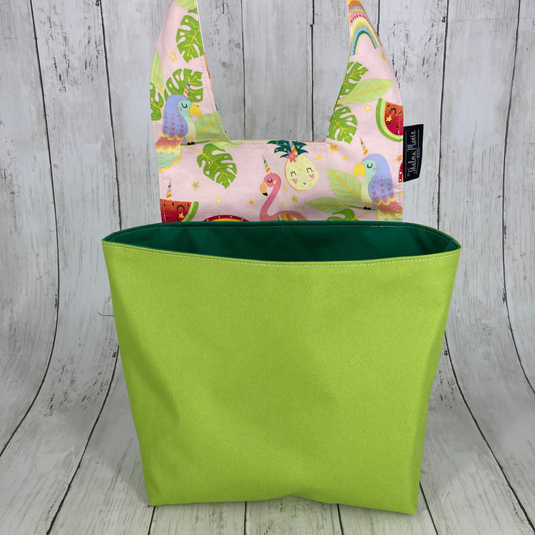 Car Trashcan Bag (Birds & Fruit, Green)