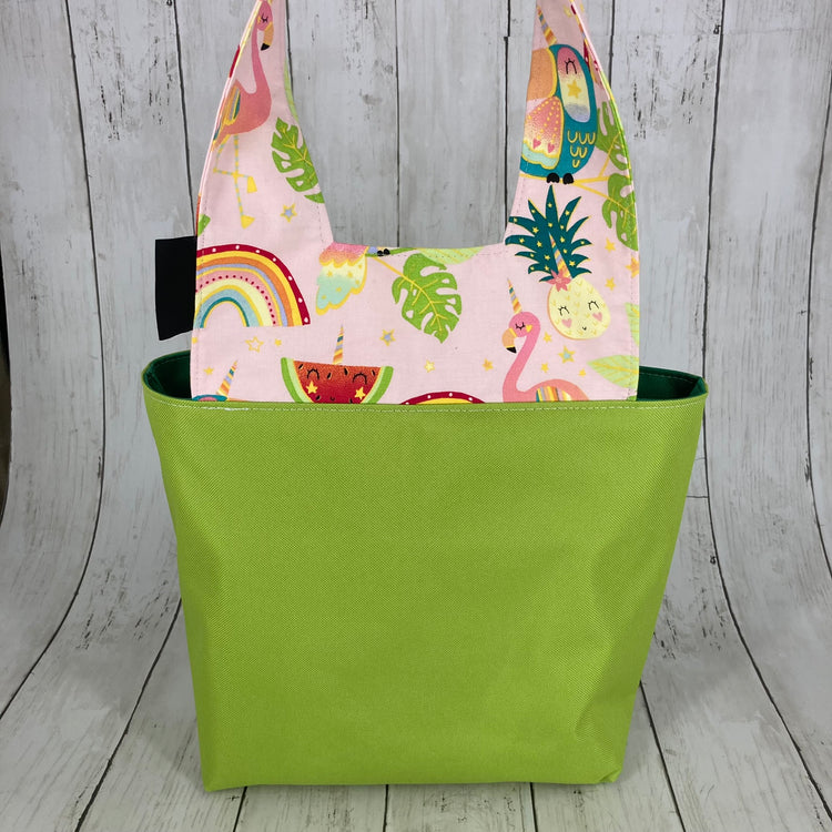 Car Trashcan Bag (Birds & Fruit, Green)