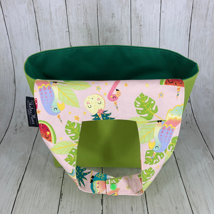 Car Trashcan Bag (Birds & Fruit, Green)