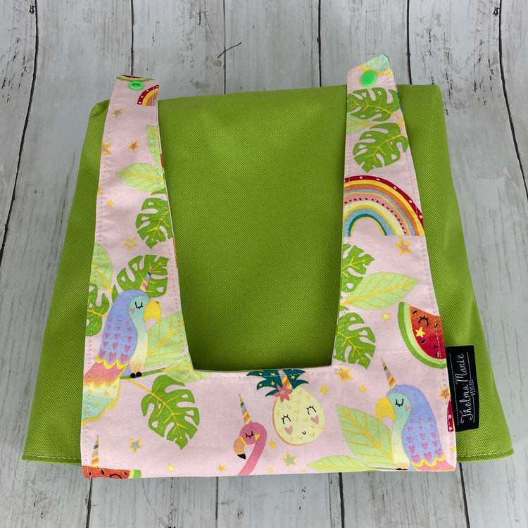 Car Trashcan Bag (Birds & Fruit, Green)