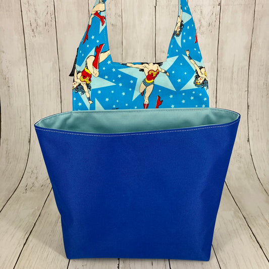 Car Trashcan Bag (Wonder Woman, Blue)