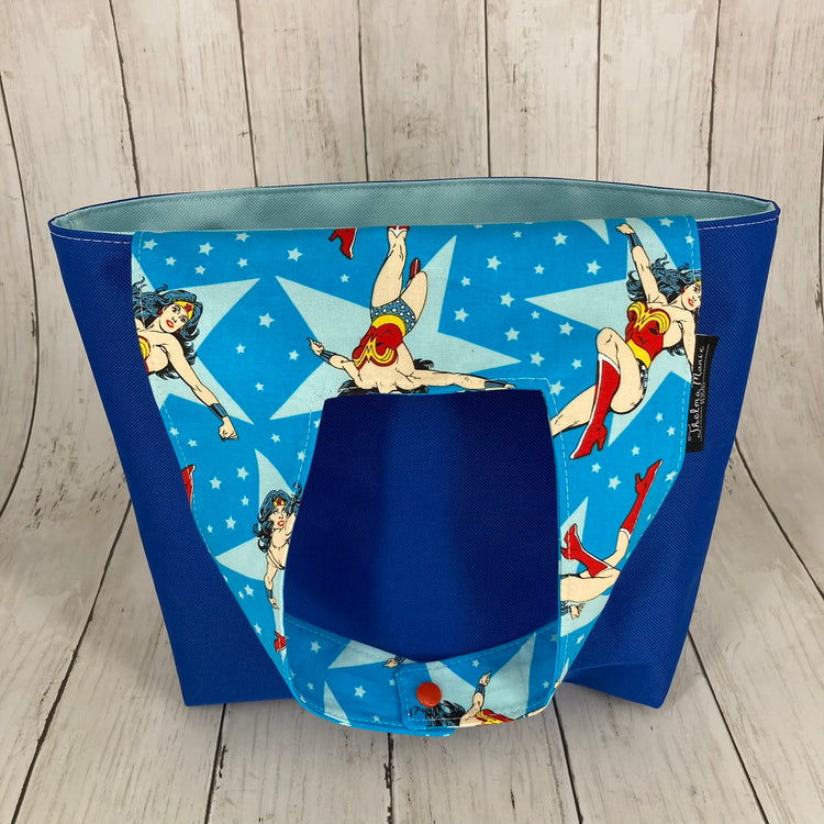 Car Trashcan Bag (Wonder Woman, Blue)