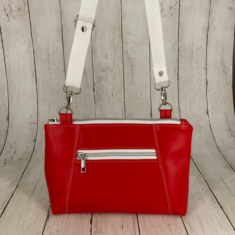 Sunshine Crossbody Purse (Red/White)