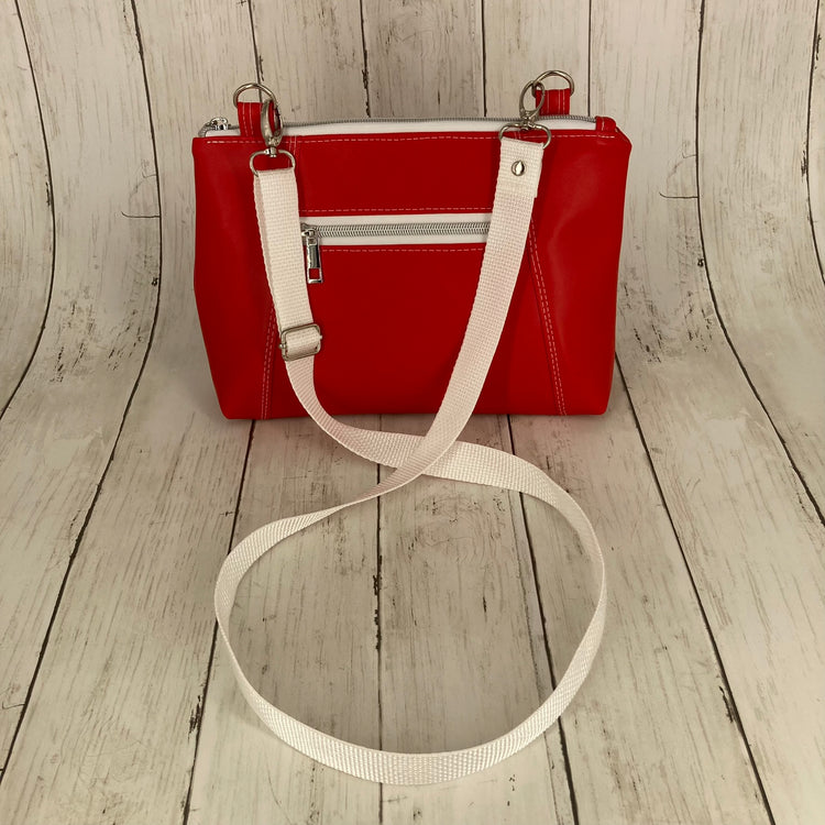 Sunshine Crossbody Purse (Red/White)