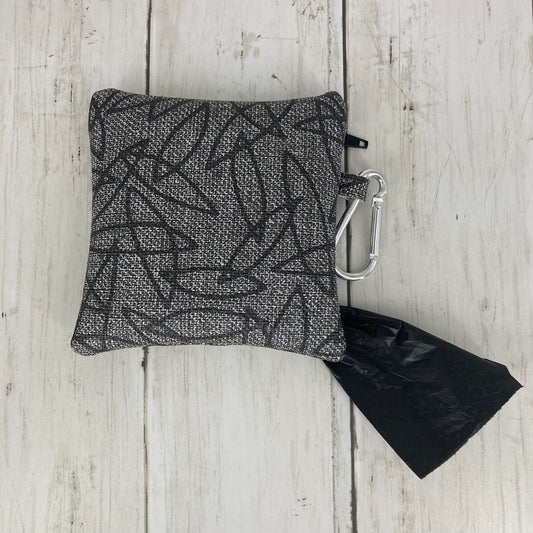 Dog Poo Bag Holder (Great Dane, Grey Pattern/Black)