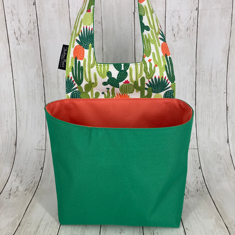 Car Trashcan Bag (Cacti, Green/Orange)