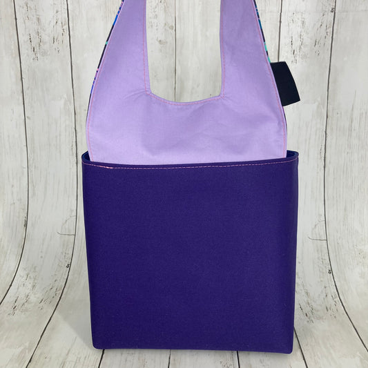 Car Trashcan Bag (Daisies, Blue/Purple)