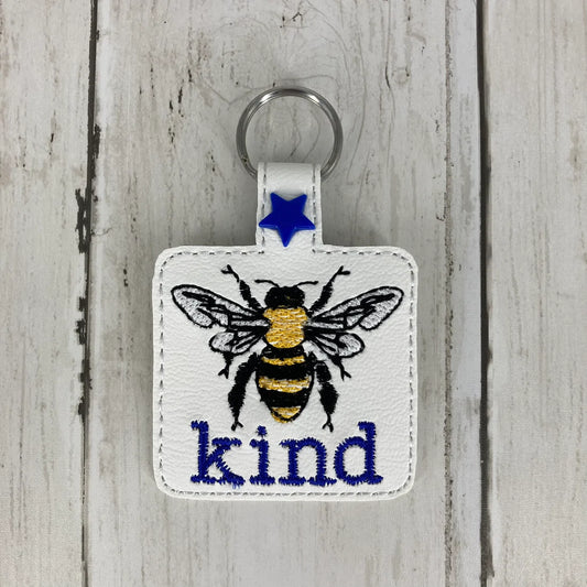 Keychain (Bee Kind - Blue)