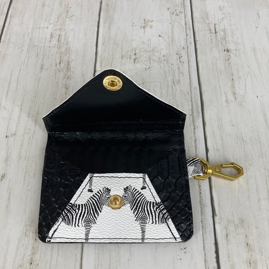 Anna Mini Envelope (Zebra, Gold)