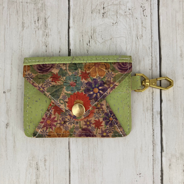 Anna Mini Envelope (Floral Cork, Gold)