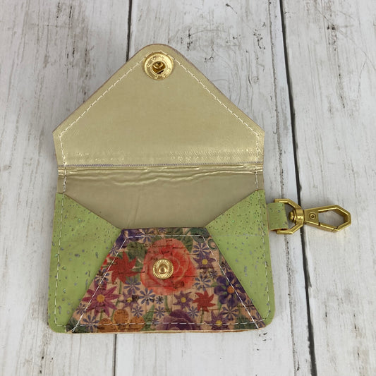 Anna Mini Envelope (Floral Cork, Gold)
