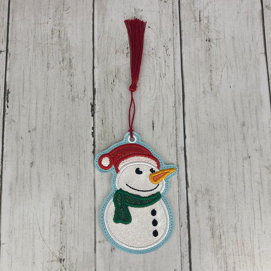 Bookmark (Snowman, Red)