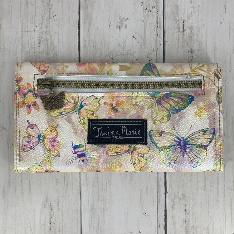 Architect Ladies Wallet (Pearlescent Butterflies)