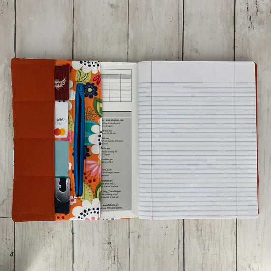 Jot It Down Notebook Cover (Orange Floral)