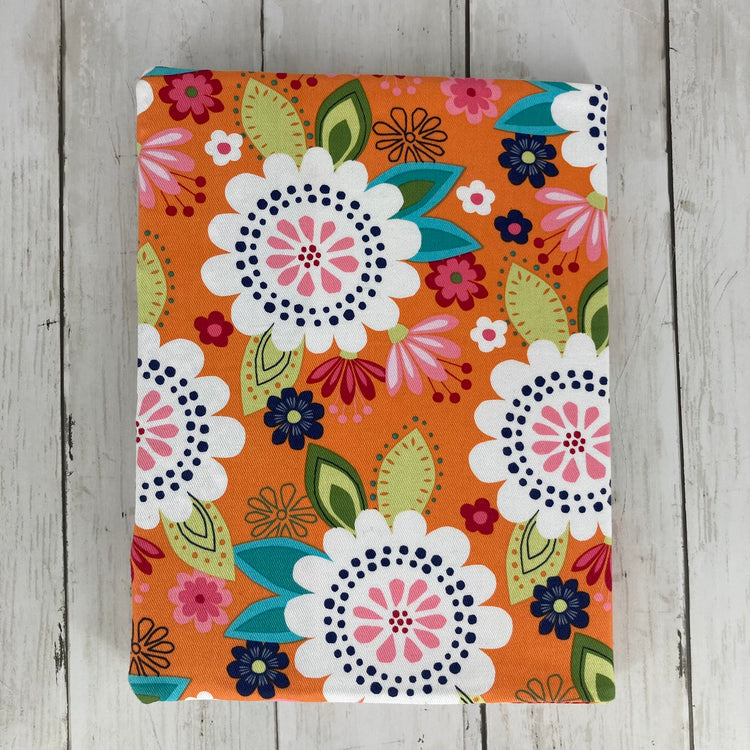 Jot It Down Notebook Cover (Orange Floral)