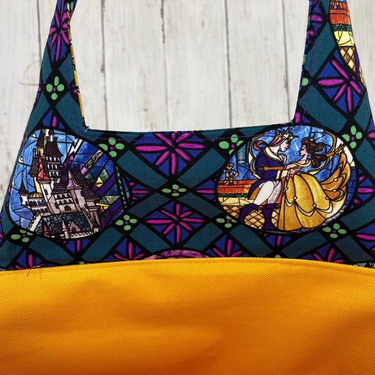 Car Trashcan Bag (Light Rose/Yellow Beauty and the Beast)