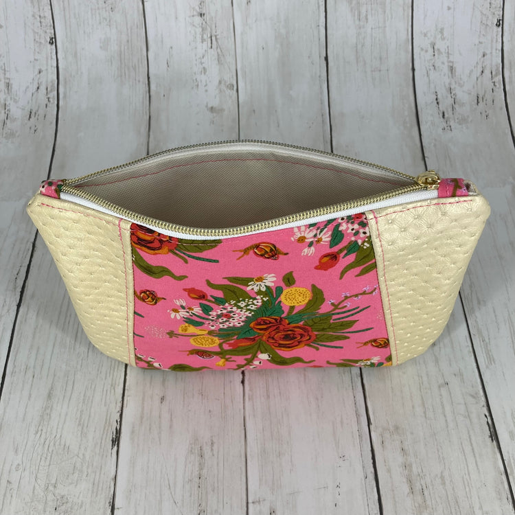 Sunshine Pouch (Floral, Cream)